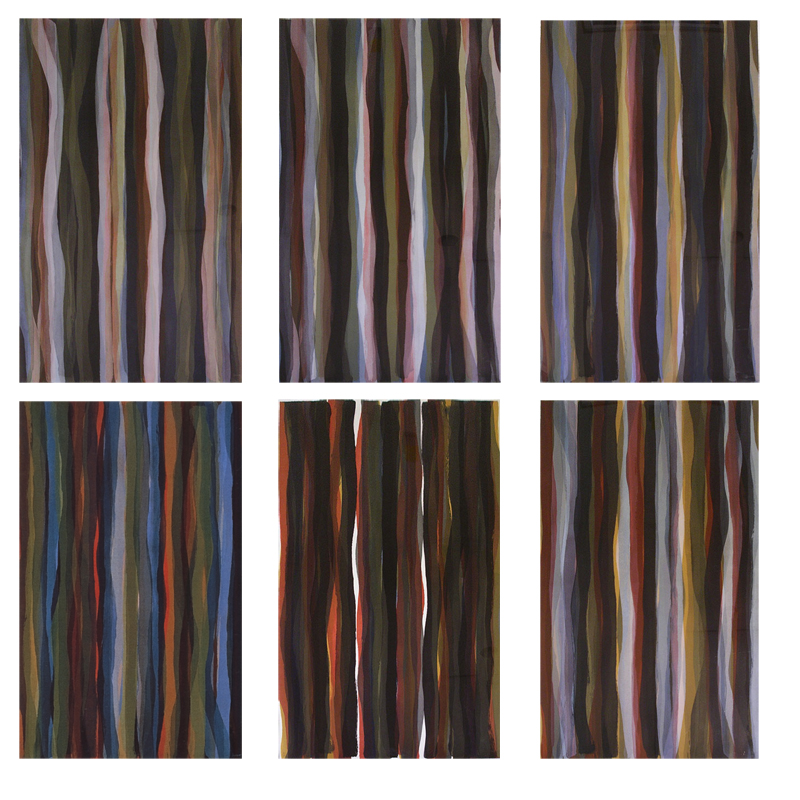 Brushstrokes in Different Colors in Two Directions
