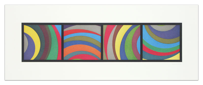 Irregular Arcs From Four Sides (with Black Border)