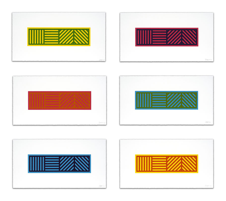 Lines in Four Directions in Color on Color