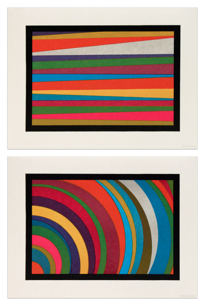 Irregular Horizontal Color Bands, and Irregular Color Arcs from the Lower Left Side
