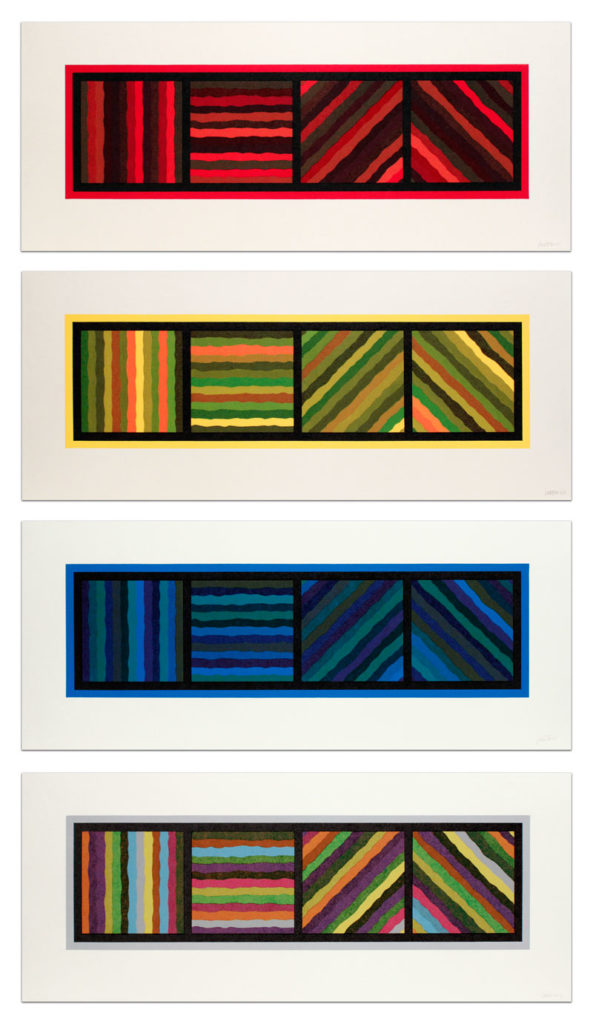Bands (Not Straight) in Four Directions