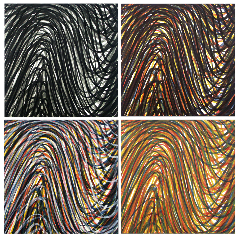 Wavy Brushstrokes Superimposed